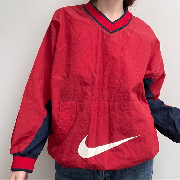 Red and Navy Nike Pullover - Picture 2 of 4